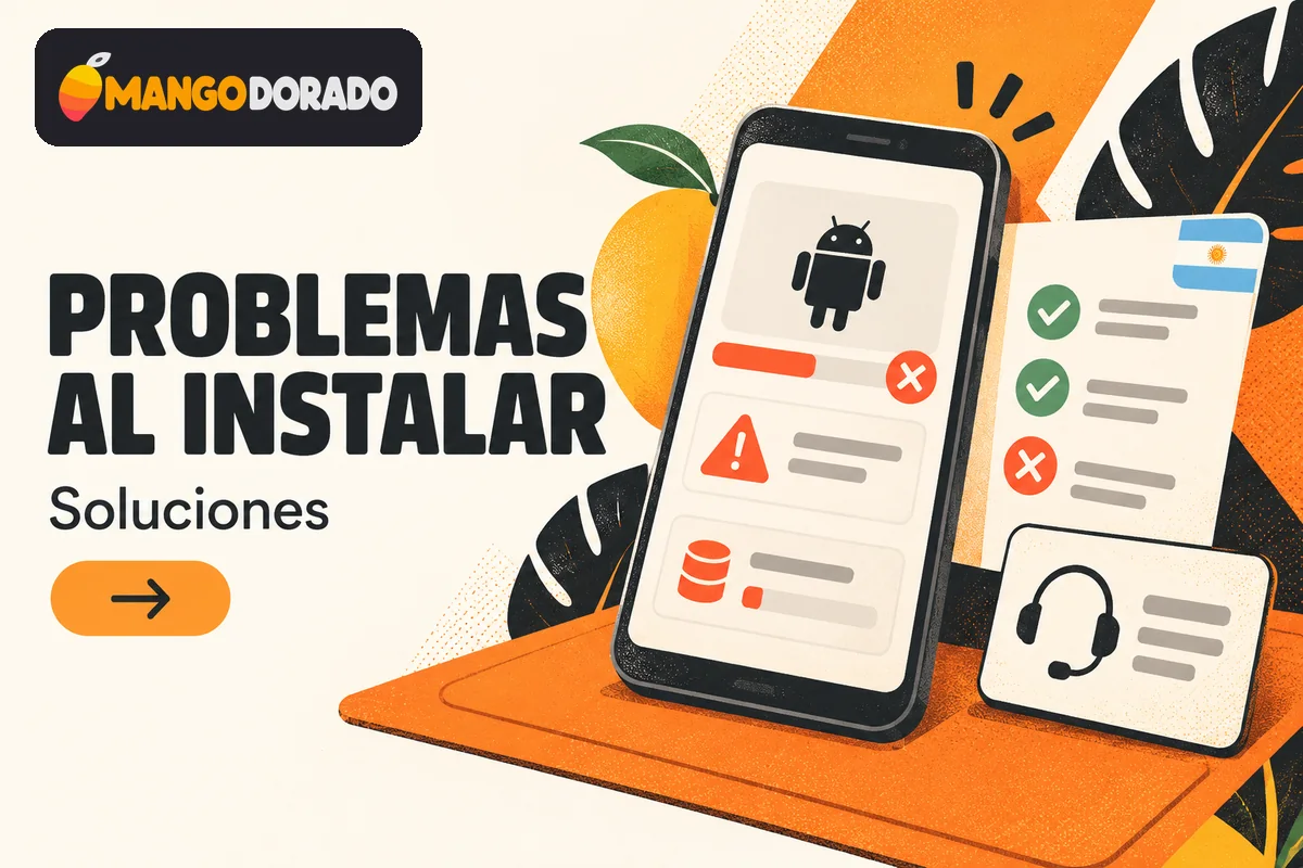 Celular con descarga interrumpida, apertura bloqueada y almacenamiento insuficiente.