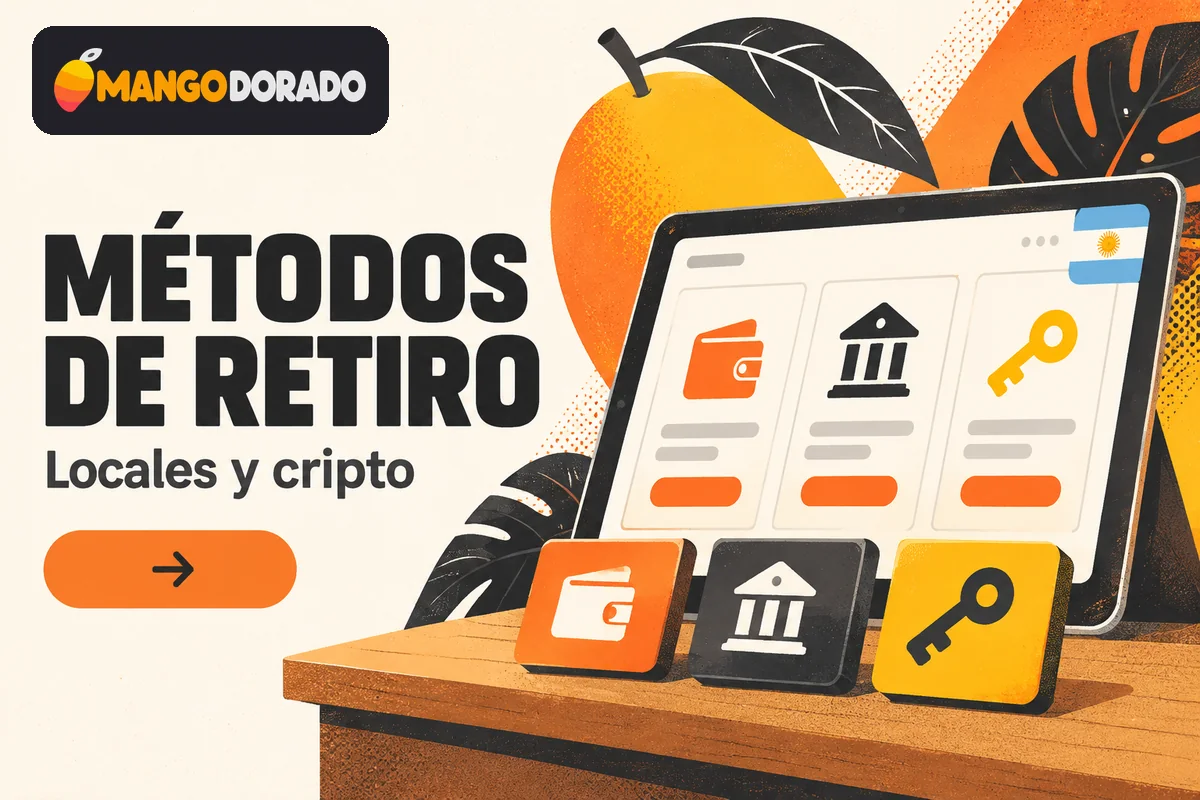 Tablet con opciones de retiro a billetera, banco y criptomonedas.